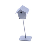 Maxbell Dollhouse Bird House Pretend Play DIY for Garden Micro Landscape Diorama argent