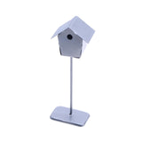 Maxbell Dollhouse Bird House Pretend Play DIY for Garden Micro Landscape Diorama argent