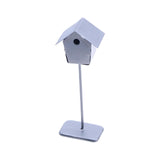 Maxbell Dollhouse Bird House Pretend Play DIY for Garden Micro Landscape Diorama argent