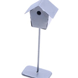 Maxbell Dollhouse Bird House Pretend Play DIY for Garden Micro Landscape Diorama argent