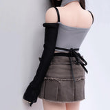 Maxbell 1/6 Scale Female Dolls Clothes Short Skirt for 12'' inch Doll Figures Accs