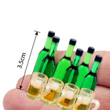 Maxbell 1:12 Scale Dollhouse Bottle and Cup Kitchen Cups Set for Living Room Kitchen