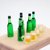 Maxbell 1:12 Scale Dollhouse Bottle and Cup Kitchen Cups Set for Living Room Kitchen