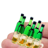 Maxbell 1:12 Scale Dollhouse Bottle and Cup Kitchen Cups Set for Living Room Kitchen