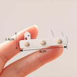 Maxbell 1/12 Dollhouse Coat Hooks DIY Scene Model Photo Props Miniature Wall Hangers White