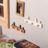 Maxbell 1/12 Dollhouse Coat Hooks DIY Scene Model Photo Props Miniature Wall Hangers White