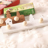 Maxbell 1/12 Dollhouse Coat Hooks DIY Scene Model Photo Props Miniature Wall Hangers White