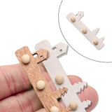 Maxbell 1/12 Dollhouse Coat Hooks DIY Scene Model Photo Props Miniature Wall Hangers White