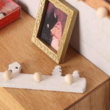 Maxbell 1/12 Dollhouse Coat Hooks DIY Scene Model Photo Props Miniature Wall Hangers White