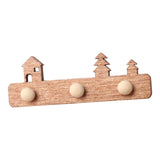 Maxbell 1/12 Dollhouse Coat Hooks DIY Scene Model Photo Props Miniature Wall Hangers Brown