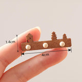 Maxbell 1/12 Dollhouse Coat Hooks DIY Scene Model Photo Props Miniature Wall Hangers Brown