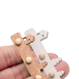 Maxbell 1/12 Dollhouse Coat Hooks DIY Scene Model Photo Props Miniature Wall Hangers Brown