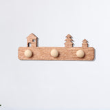 Maxbell 1/12 Dollhouse Coat Hooks DIY Scene Model Photo Props Miniature Wall Hangers Brown