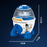 Maxbell Rocket Piggy Bank Practical Money Bank for Boys Girls Age 3-8 Years Children blue