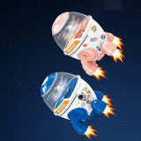 Maxbell Rocket Piggy Bank Practical Money Bank for Boys Girls Age 3-8 Years Children blue