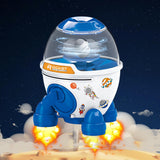 Maxbell Rocket Piggy Bank Practical Money Bank for Boys Girls Age 3-8 Years Children blue