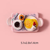 Maxbell 1:6 1:12 Dollhouse Miniature Food Toy Pretend Play Kitchen Toy for Handcraft pink tea plate
