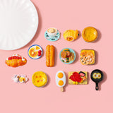 Maxbell 1:6 1:12 Dollhouse Miniature Food Toy Pretend Play Kitchen Toy for Handcraft pink tea plate