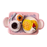Maxbell 1:6 1:12 Dollhouse Miniature Food Toy Pretend Play Kitchen Toy for Handcraft pink tea plate