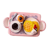 Maxbell 1:6 1:12 Dollhouse Miniature Food Toy Pretend Play Kitchen Toy for Handcraft pink tea plate