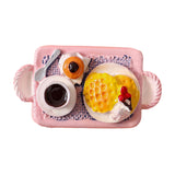 Maxbell 1:6 1:12 Dollhouse Miniature Food Toy Pretend Play Kitchen Toy for Handcraft pink tea plate