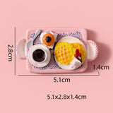 Maxbell 1:6 1:12 Dollhouse Miniature Food Toy Pretend Play Kitchen Toy for Handcraft pink tea plate