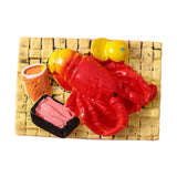 Maxbell 1:6 1:12 Dollhouse Miniature Food Toy Pretend Play Kitchen Toy for Handcraft Lobster