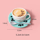 Maxbell 1:6 1:12 Dollhouse Miniature Food Toy Pretend Play Kitchen Toy for Handcraft blue coffee