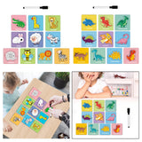 Maxbell Tracing Practice Cards Paper Animals Puzzle Cards for Beginners Kindergarten Animals