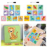 Maxbell Tracing Practice Cards Paper Animals Puzzle Cards for Beginners Kindergarten Animals