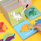 Maxbell Tracing Practice Cards Paper Animals Puzzle Cards for Beginners Kindergarten Animals