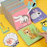 Maxbell Tracing Practice Cards Paper Animals Puzzle Cards for Beginners Kindergarten Animals