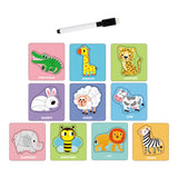 Maxbell Tracing Practice Cards Paper Animals Puzzle Cards for Beginners Kindergarten Animals