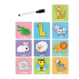 Maxbell Tracing Practice Cards Paper Animals Puzzle Cards for Beginners Kindergarten Animals