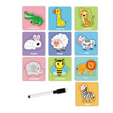 Maxbell Tracing Practice Cards Paper Animals Puzzle Cards for Beginners Kindergarten Animals