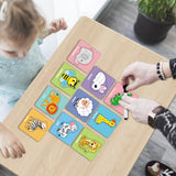 Maxbell Tracing Practice Cards Paper Animals Puzzle Cards for Beginners Kindergarten Animals