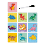 Maxbell Tracing Practice Cards Paper Animals Puzzle Cards for Beginners Kindergarten Dinosaur