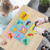 Maxbell Tracing Practice Cards Paper Animals Puzzle Cards for Beginners Kindergarten Dinosaur