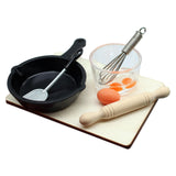 Maxbell 7Pcs 1/12 Dollhouse Mini Cooking Playset Kitchen Dinner Toys DIY Scene Decor