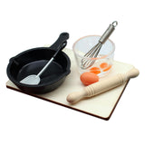 Maxbell 7Pcs 1/12 Dollhouse Mini Cooking Playset Kitchen Dinner Toys DIY Scene Decor
