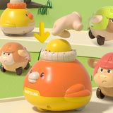 Maxbell Engineering Vehicle Push Car Activity Toy Birthday Present Pull Back Car Toy Orange