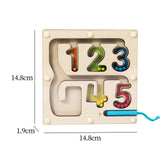 Maxbell Color Bead Maze Wooden Magnet Puzzle Boards Travel Toy for Preschoolers Gift