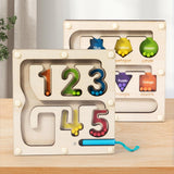 Maxbell Color Bead Maze Wooden Magnet Puzzle Boards Travel Toy for Preschoolers Gift