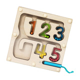 Maxbell Color Bead Maze Wooden Magnet Puzzle Boards Travel Toy for Preschoolers Gift