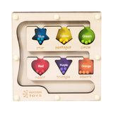 Maxbell Color Bead Maze Wooden Magnet Puzzle Boards Travel Toy for Preschoolers Gift