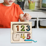 Maxbell Color Bead Maze Wooden Magnet Puzzle Boards Travel Toy for Preschoolers Gift