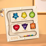 Maxbell Color Bead Maze Wooden Magnet Puzzle Boards Travel Toy for Preschoolers Gift