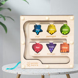 Maxbell Color Bead Maze Wooden Magnet Puzzle Boards Travel Toy for Preschoolers Gift