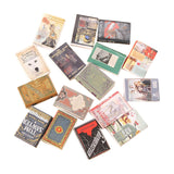 Maxbell 16 Pieces Miniatures Dollhouse Books for Sewing Room Dining Room Living Room