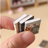 Maxbell 16 Pieces Miniatures Dollhouse Books for Sewing Room Dining Room Living Room